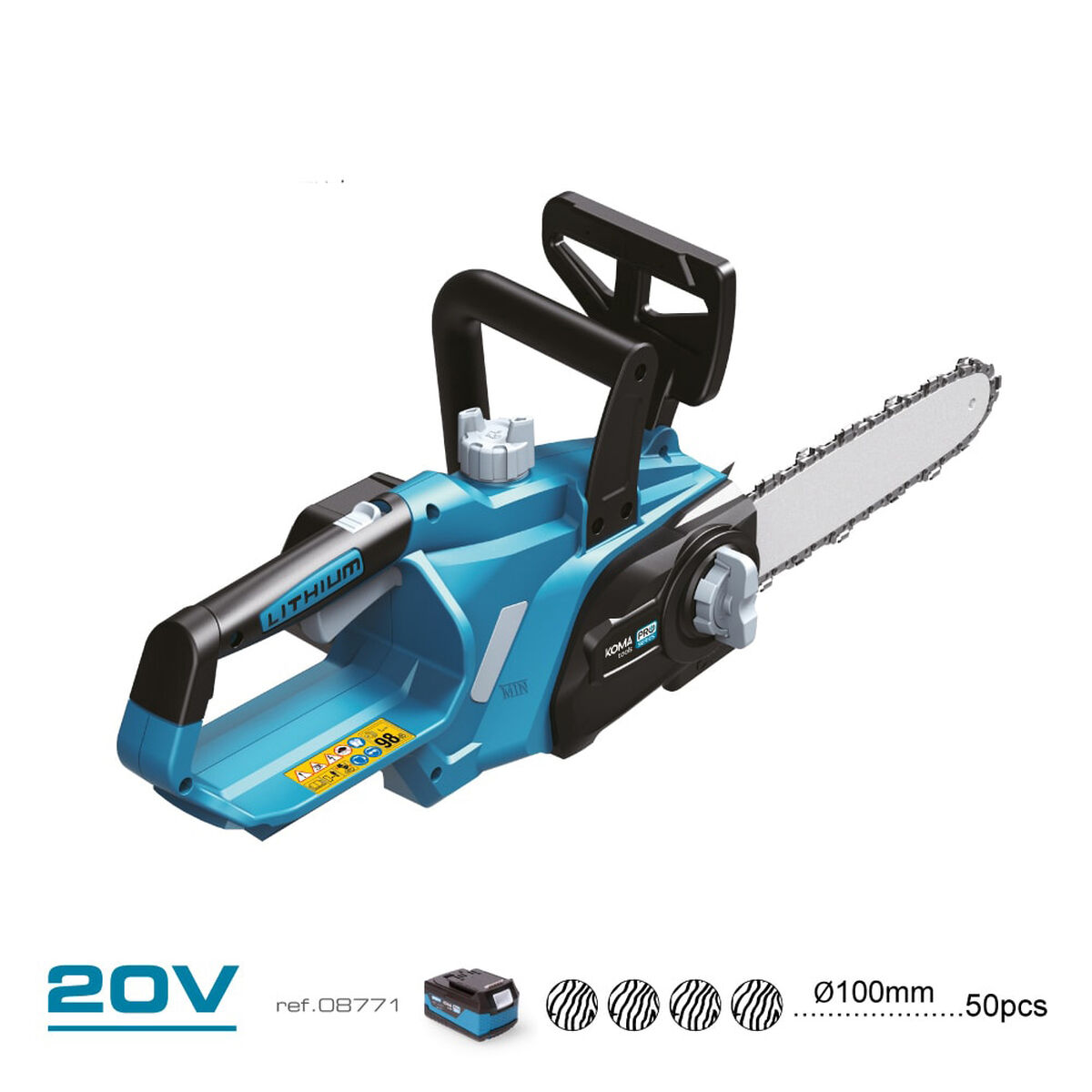 Motosserra a Bateria Koma Tools 20 V